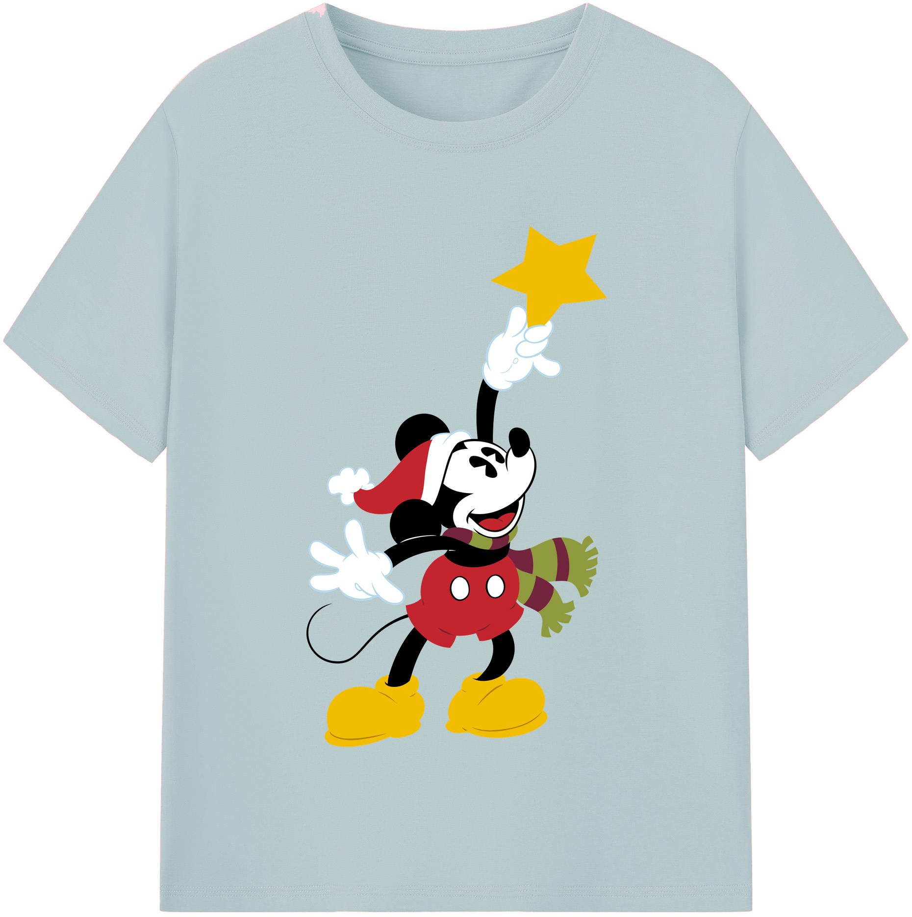 （画像用） ミッキーマウス Mickey Mouse 綿100％半袖Tシャツ（フロントプリント）